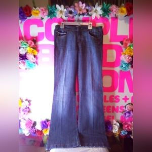 #028👉🏼Women's/Teens Blue 💙 With Red Threading Jeans 👖